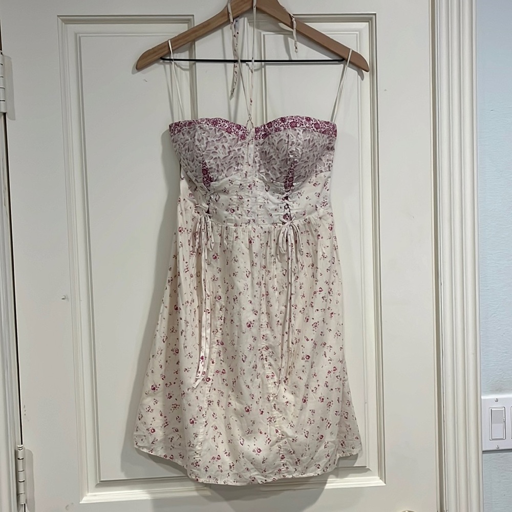 🌟 American Eagle 🦅-  Corset Bra Neck Stripes or Strapless mini Dress
